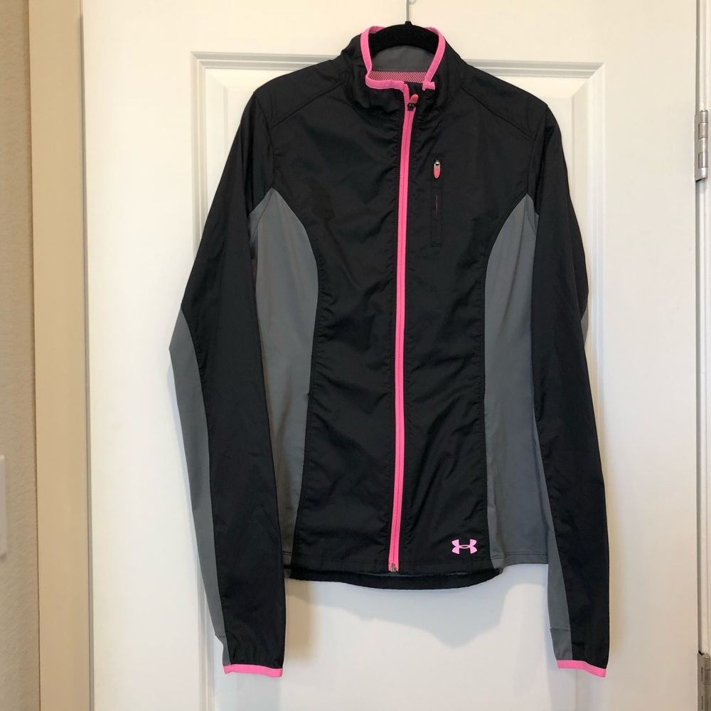 Women’s Under Armour jacket. Black, Pink & grey.